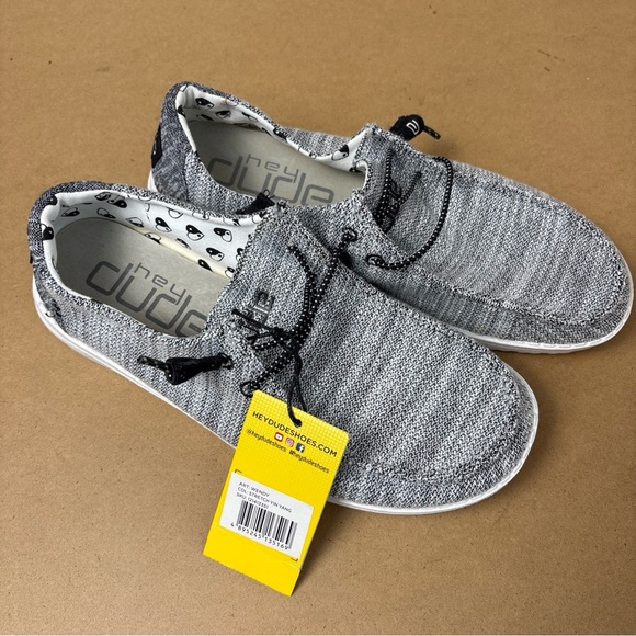 Hey Dude Shoes - Hey Dude Women’s Wendy Ying Yang Stretch Gray Casual Shoes